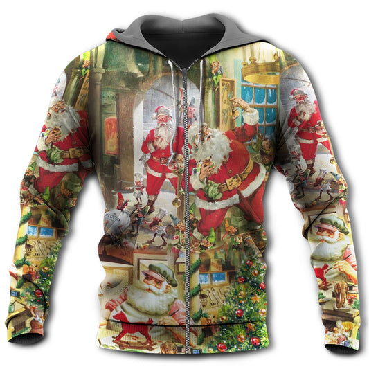 Santa Toy Workshop Christmas - 3D Hoodie