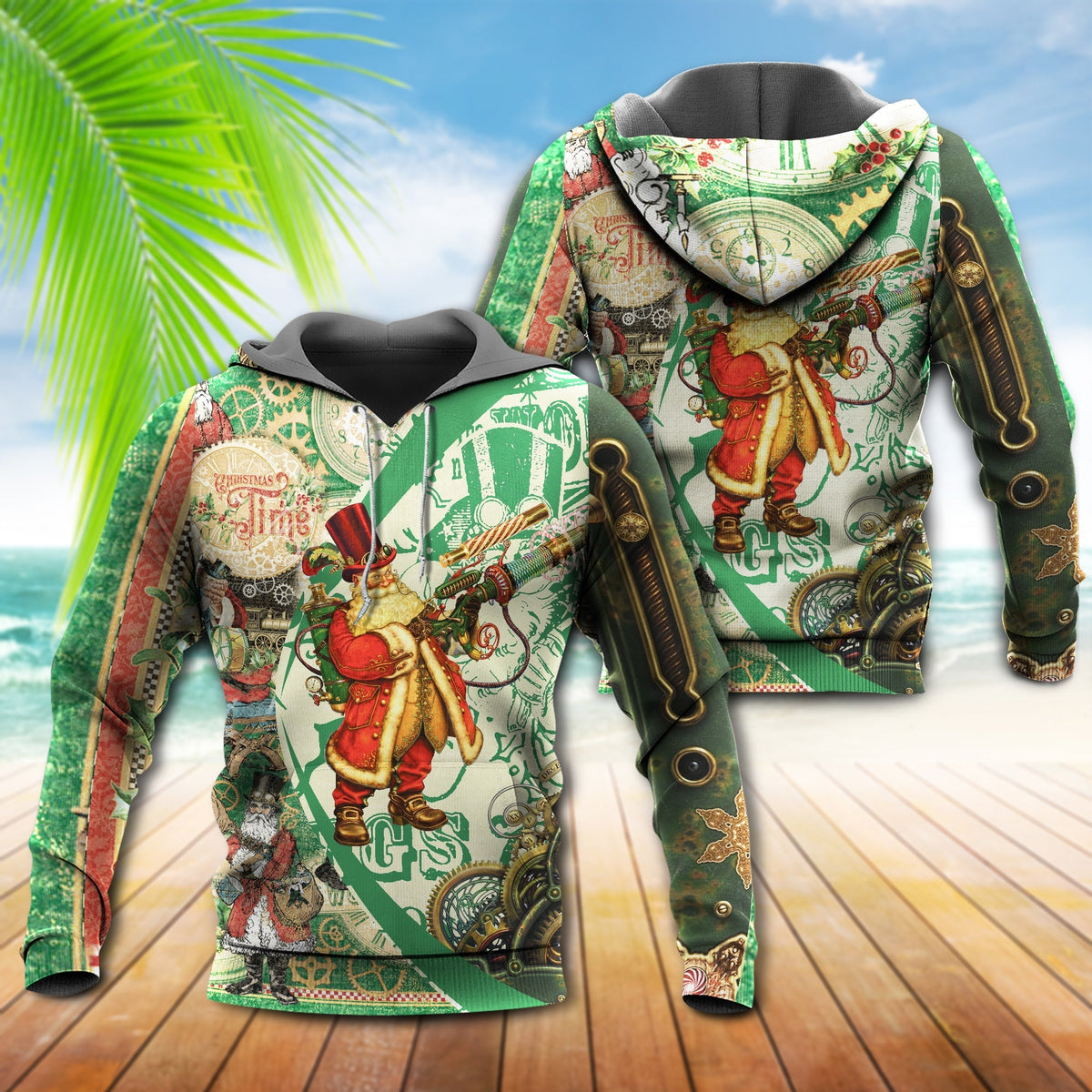 Steampunk Santa Christmas - 3D Hoodie