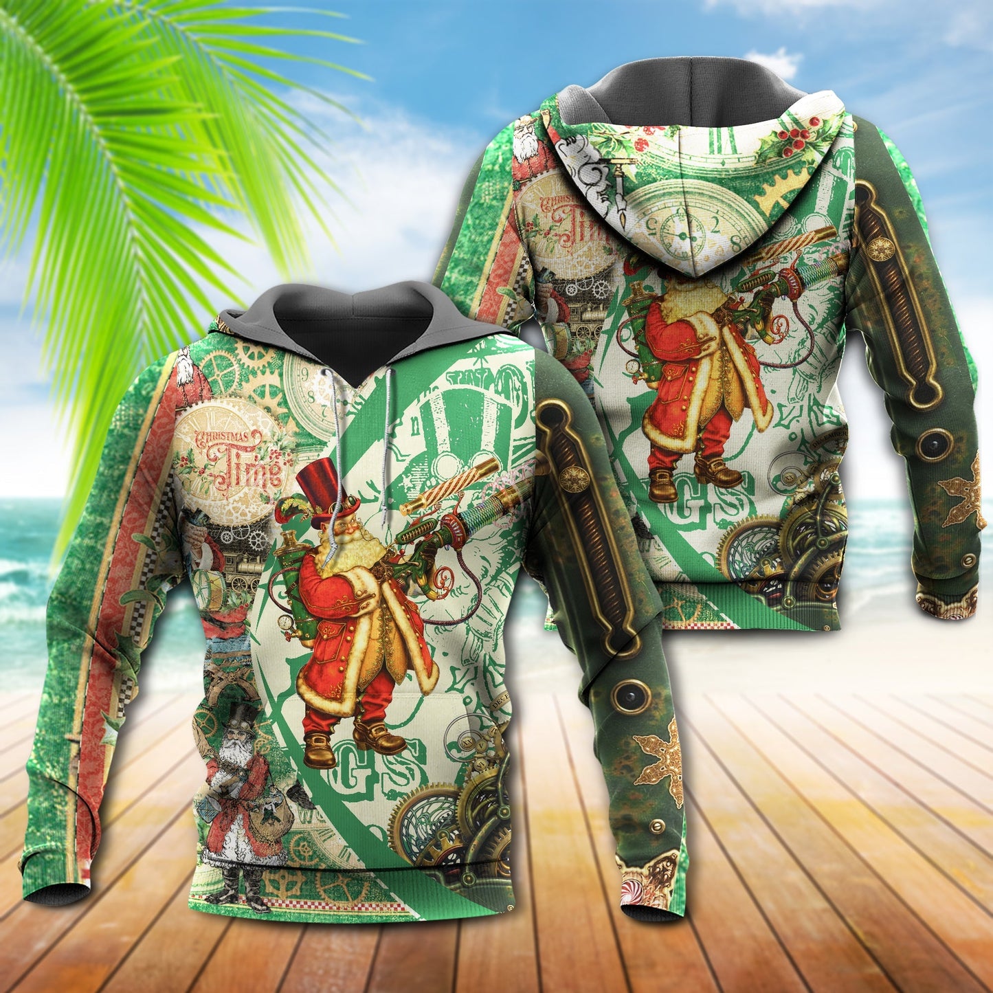Steampunk Santa Christmas - 3D Hoodie