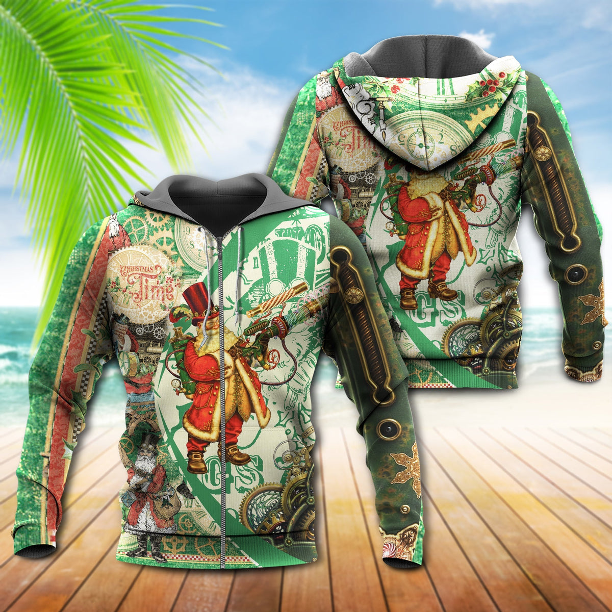 Steampunk Santa Christmas - 3D Hoodie