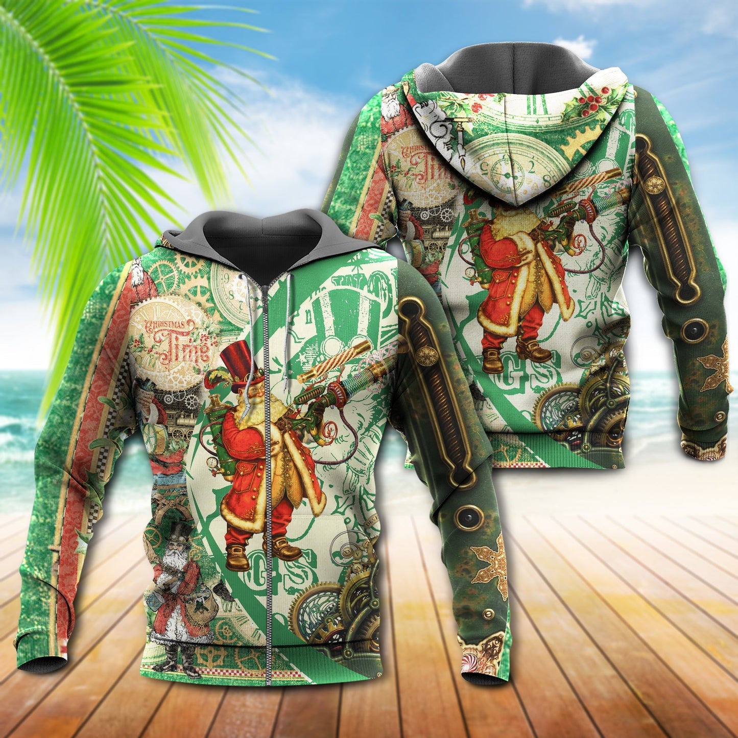 Steampunk Santa Christmas - 3D Hoodie