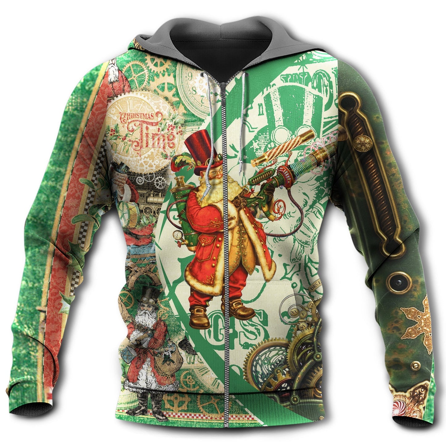 Steampunk Santa Christmas - 3D Hoodie