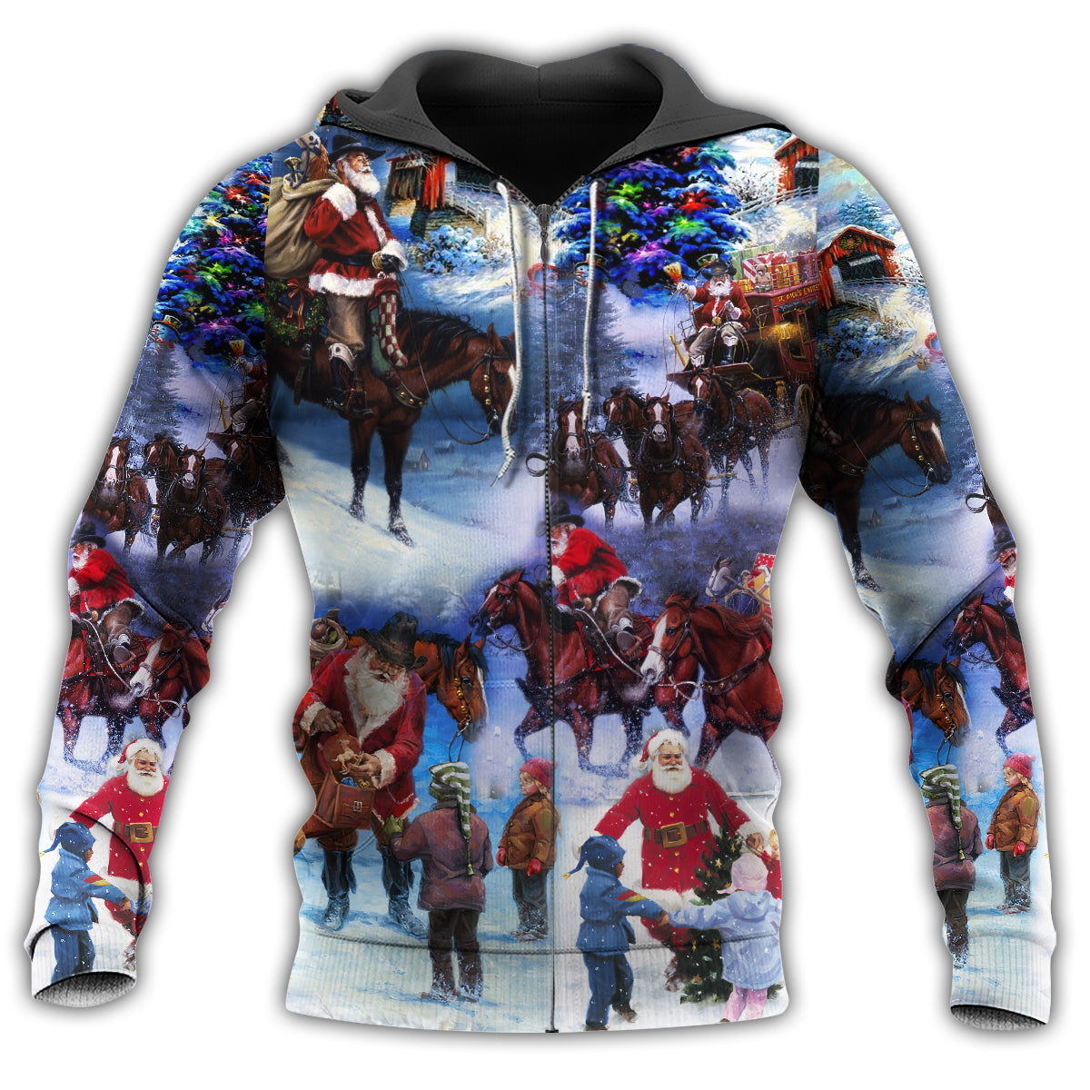 Santa Cowboy Christmas Fun - 3D Hoodie