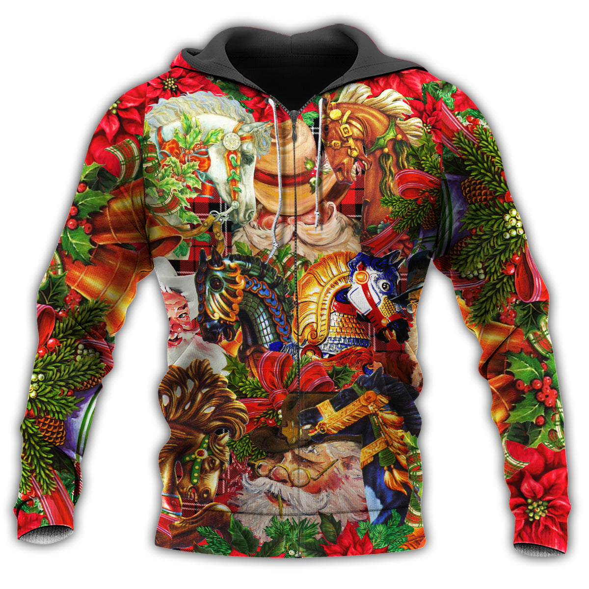 Santa Cowboy Colorful Christmas - 3D Hoodie