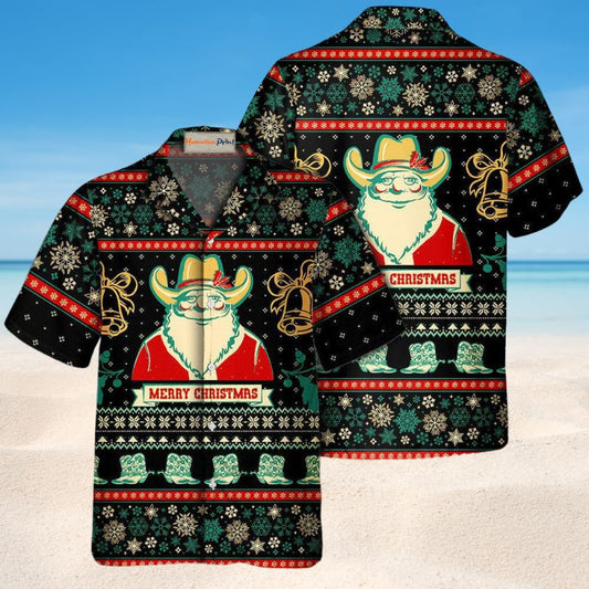 Santa Cowboy Christmas Old Man – Hawaiian Shirt