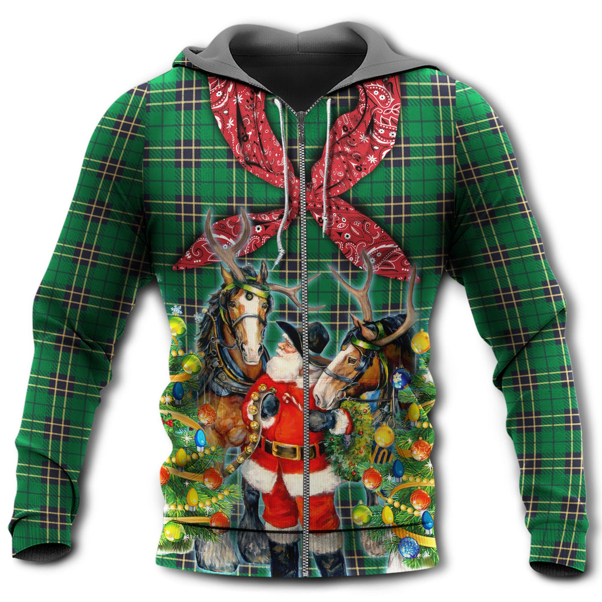 Santa Cowboy Merry Christmas - 3D Hoodie