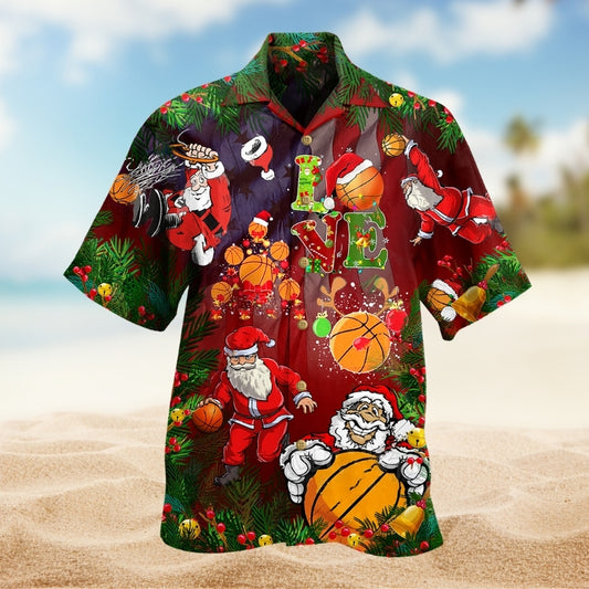Santa Love Basketball Limited Edition – Hawaiian Shirt