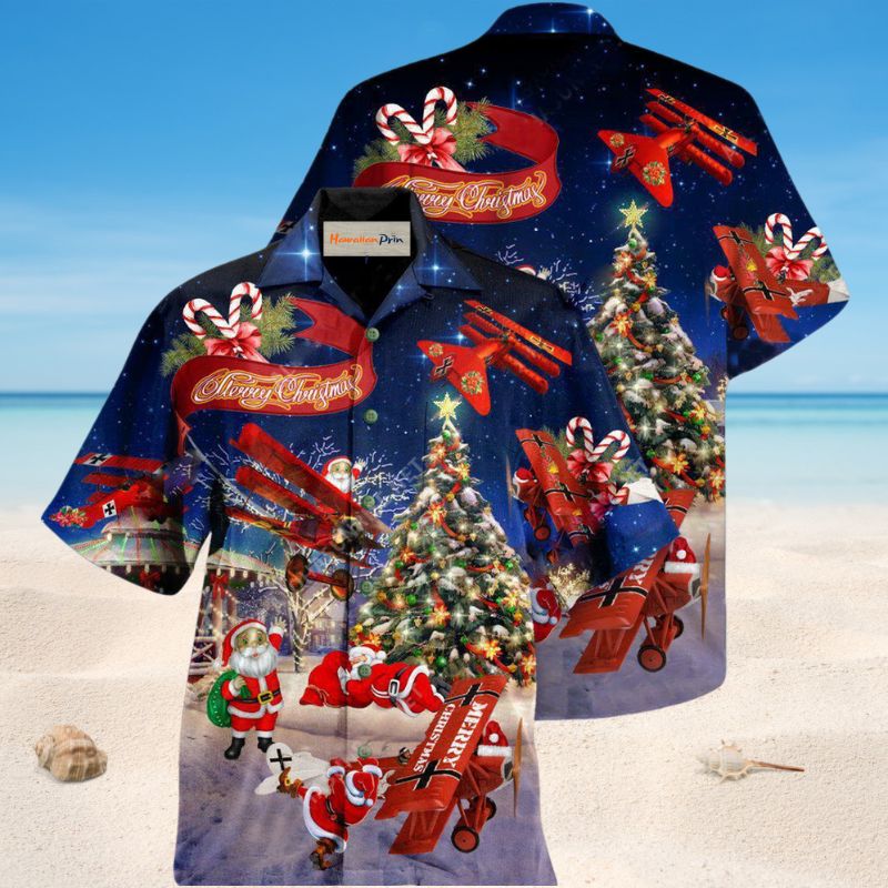 Santa Loves Airplanes Edition – Hawaiian Shirt