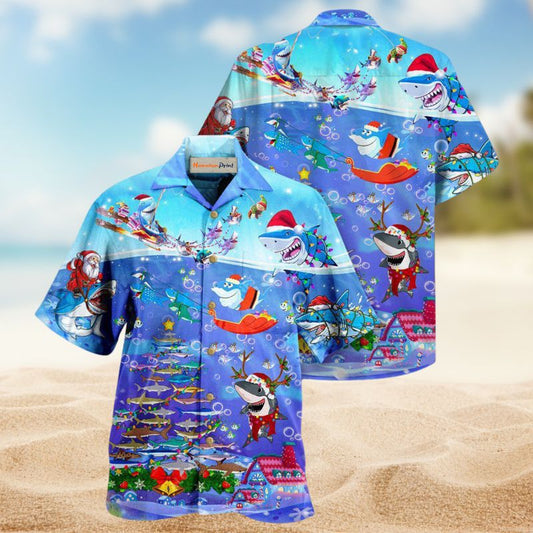 Santa Shark Rocket Gifts Edition – Hawaiian Shirt