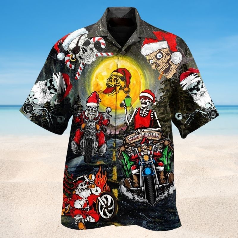 Santa Skull Racing Edition – Hawaiian Shirt