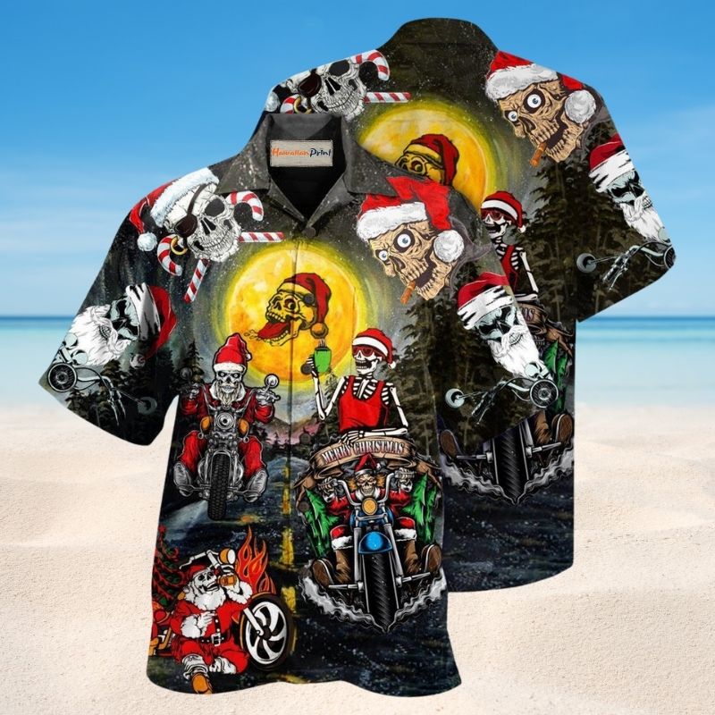 Santa Skull Racing Edition – Hawaiian Shirt