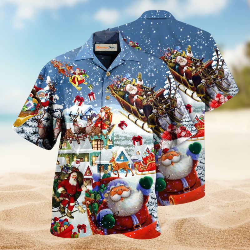 Santa Sleigh Greeting Edition – Hawaiian Shirt