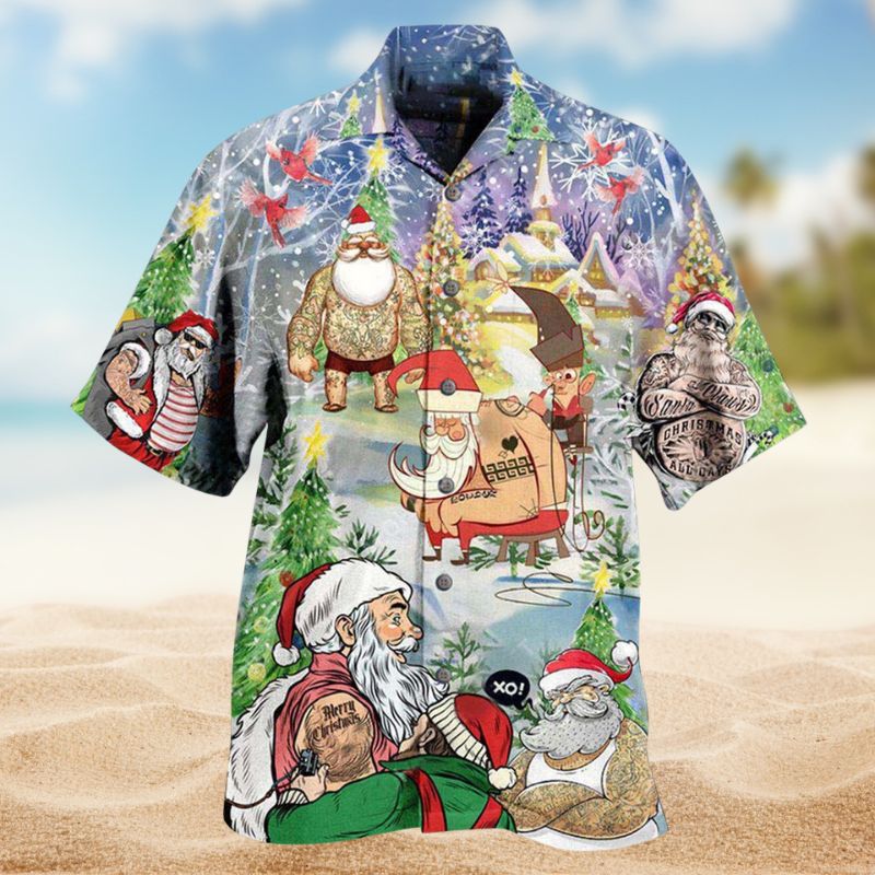 Santa Tattoo Christmas Edition – Hawaiian Shirt