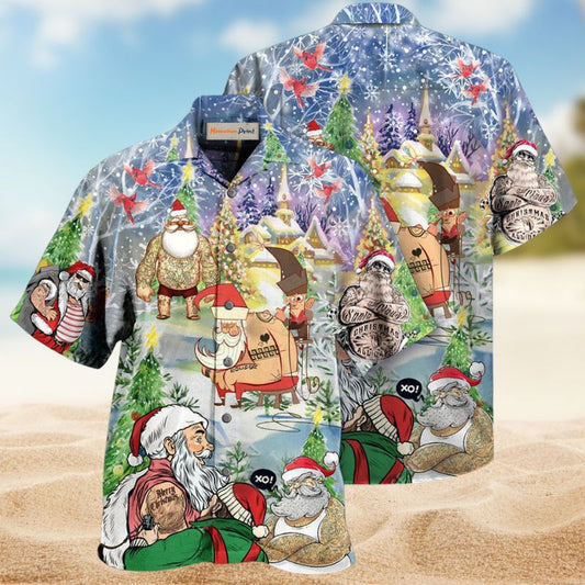 Santa Tattoo Christmas Edition – Hawaiian Shirt