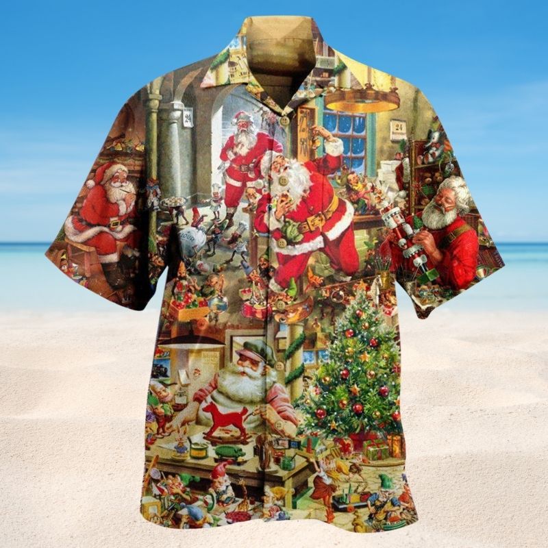 Santa Toy Workshop Edition – Hawaiian Shirt