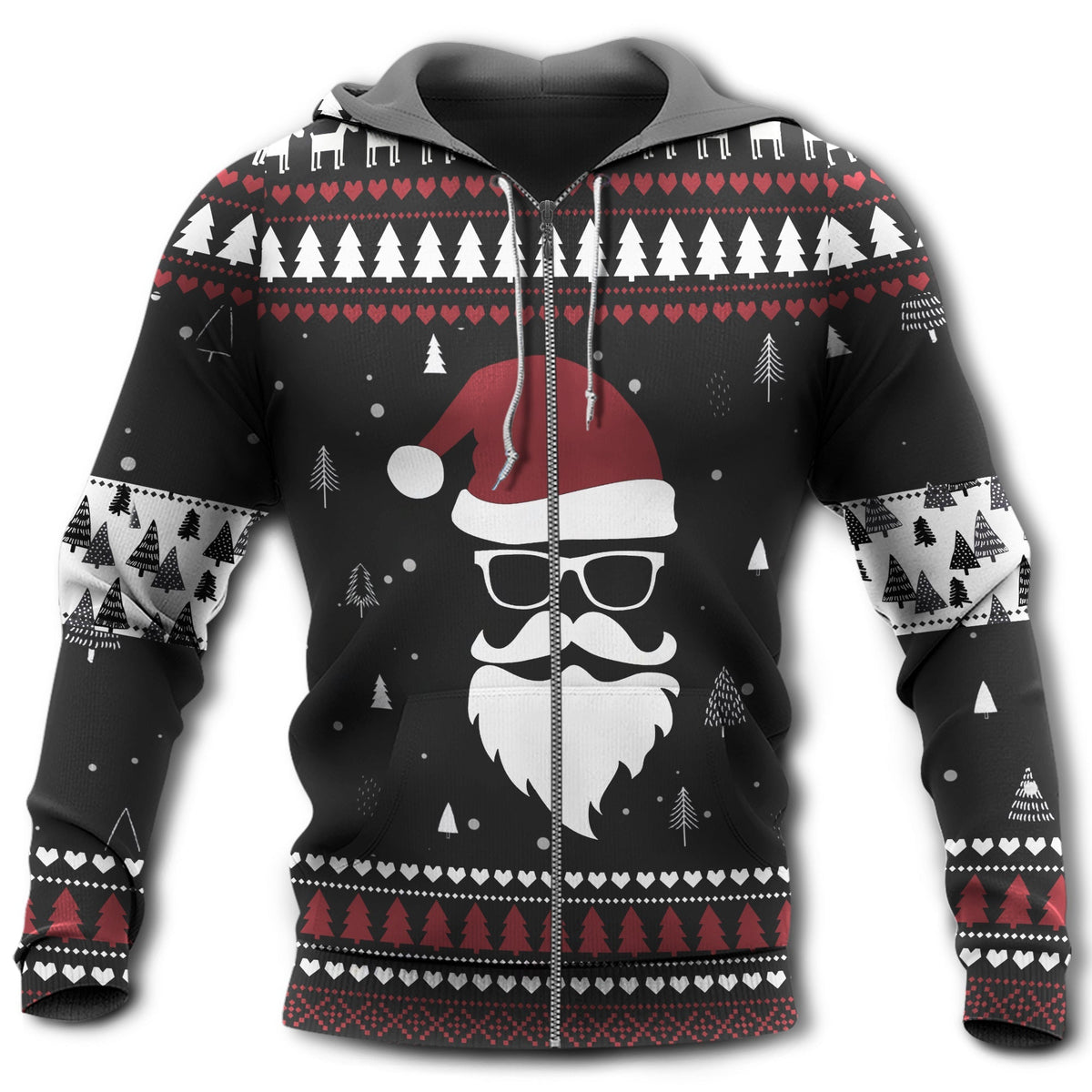 Holiday Rooftop Jingle Quote Art – 3D Hoodie
