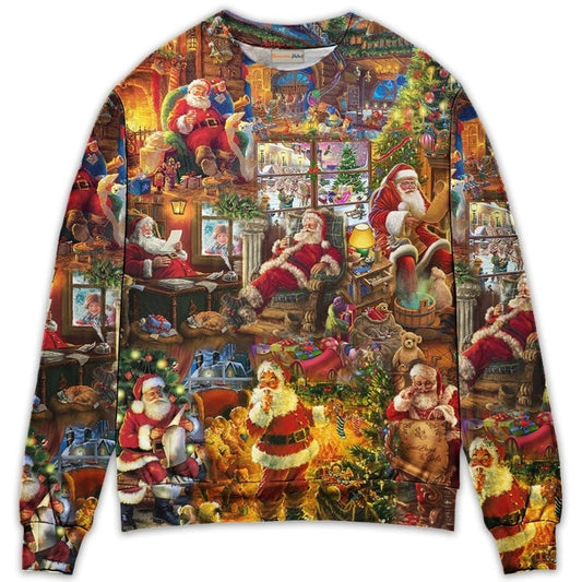 Santa Christmas Happy Holiday Season – Sweater - Ugly Christmas Sweater