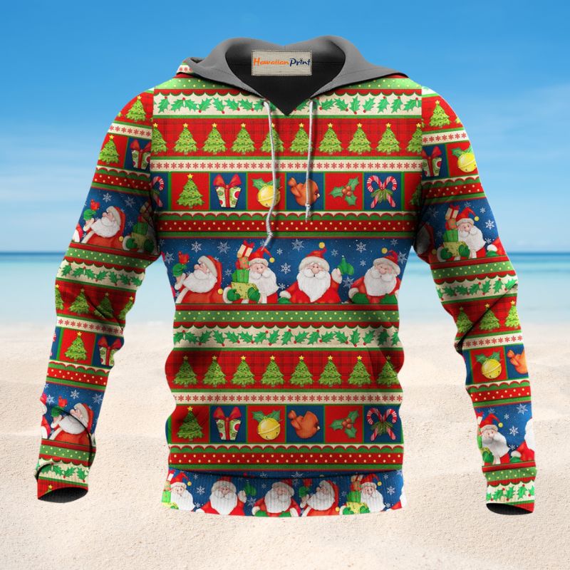 Santa Claus Happy Xmas - 3D Hoodie