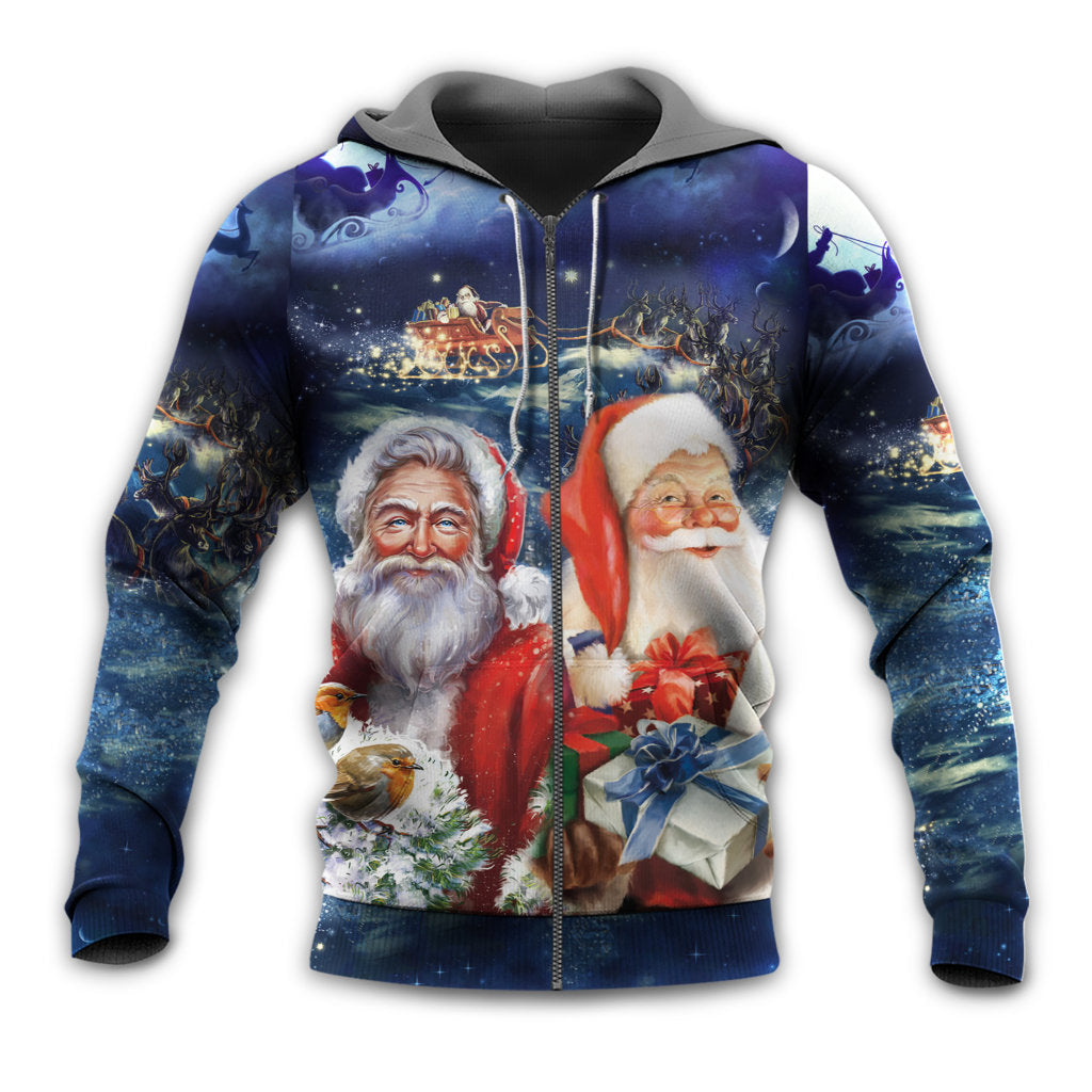 Santa Claus Snowy Christmas - 3D Hoodie
