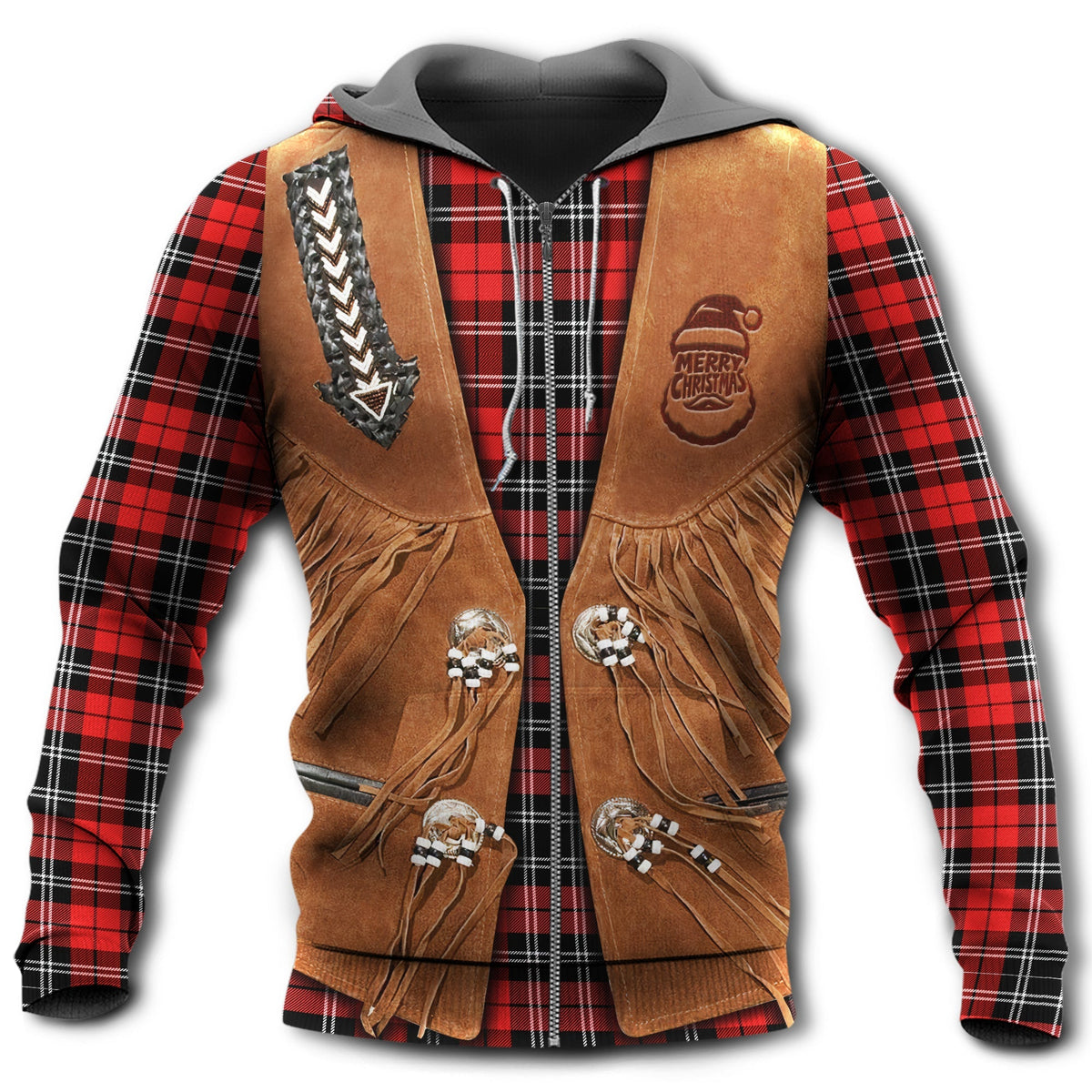 Santa Cowboy Christmas Style - 3D Hoodie2