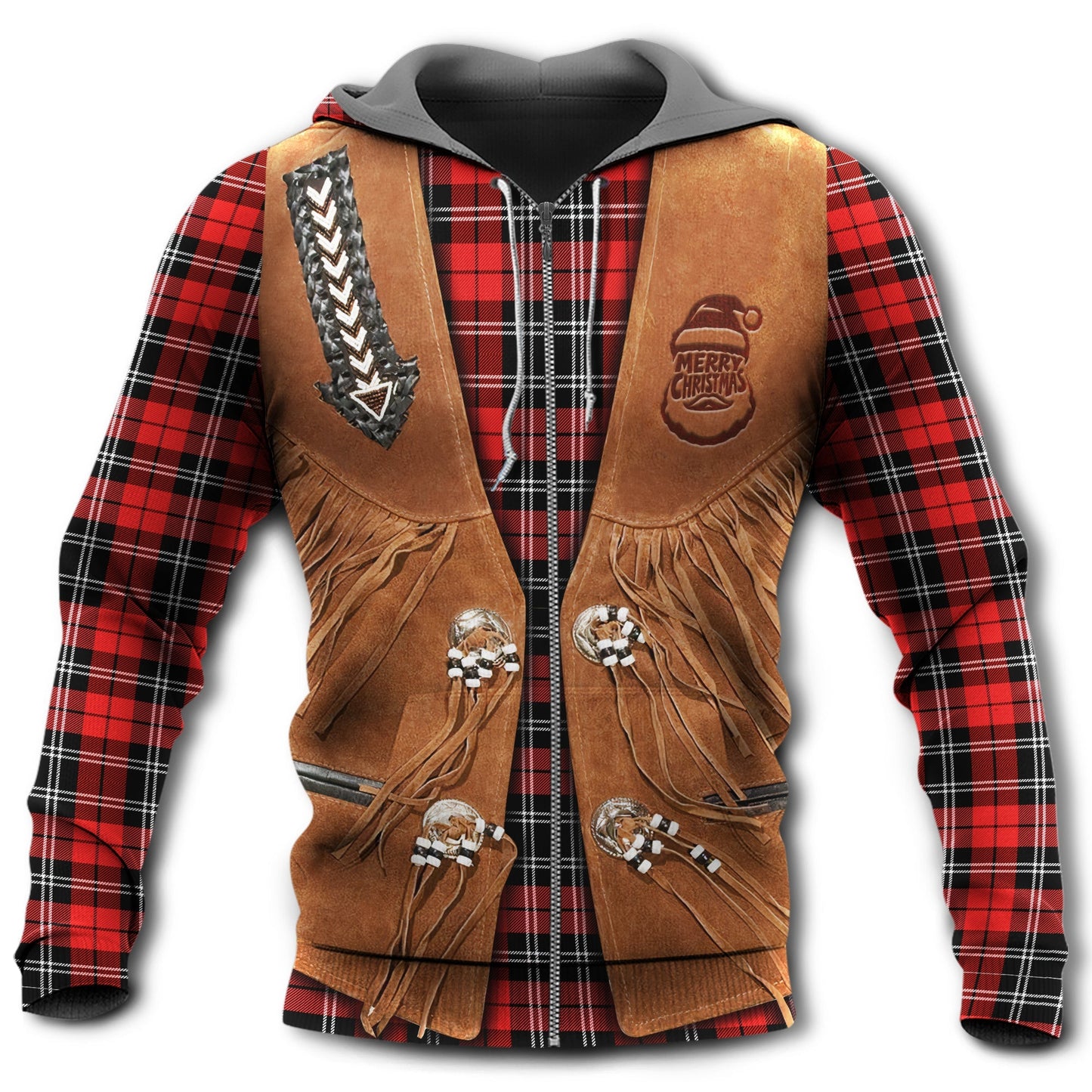 Santa Cowboy Christmas Style - 3D Hoodie2