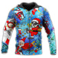 Santa Diving Ocean Christmas - 3D Hoodie2