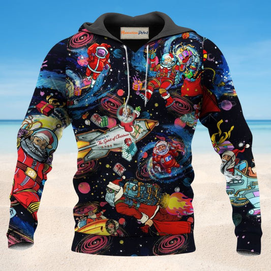 Santa In Space Christmas - 3D Hoodie