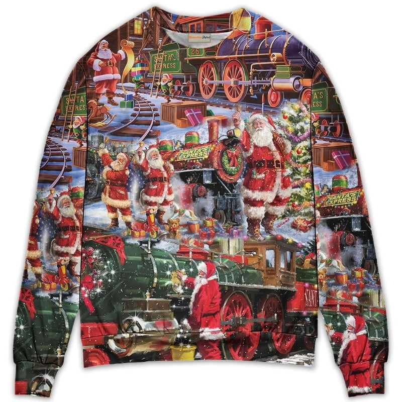 Santa Snow Village Spirit Of Giving – Sweater - Ugly Christmas Sweater