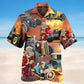 Santa’s Hot Rod On Fire – Hawaiian Shirt