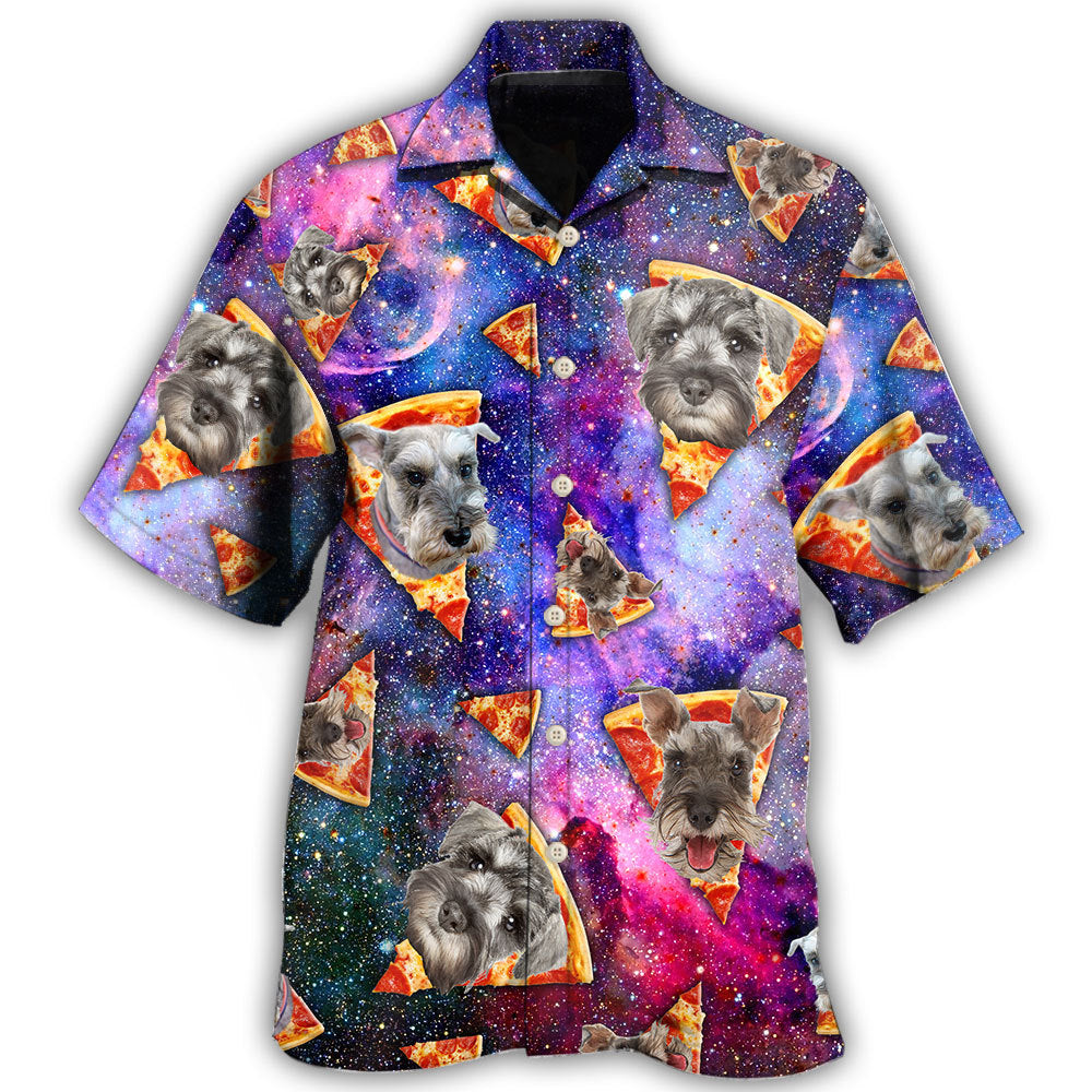 Schnauzer Dog Galaxy Pizza Fun Art – Hawaiian Shirt