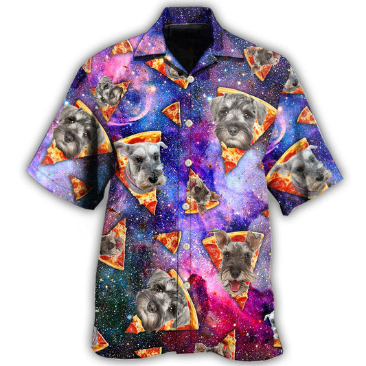 Schnauzer Dog Galaxy Pizza Fun Art – Hawaiian Shirt