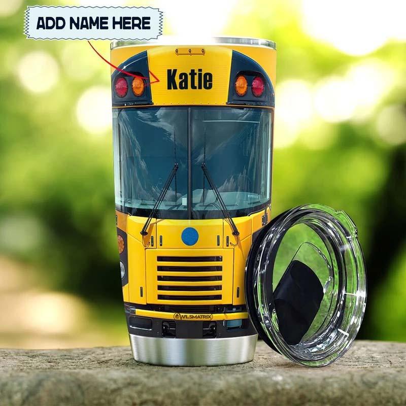 School Bus Head Personalized 20 Oz Tumbler For Travel Gifts