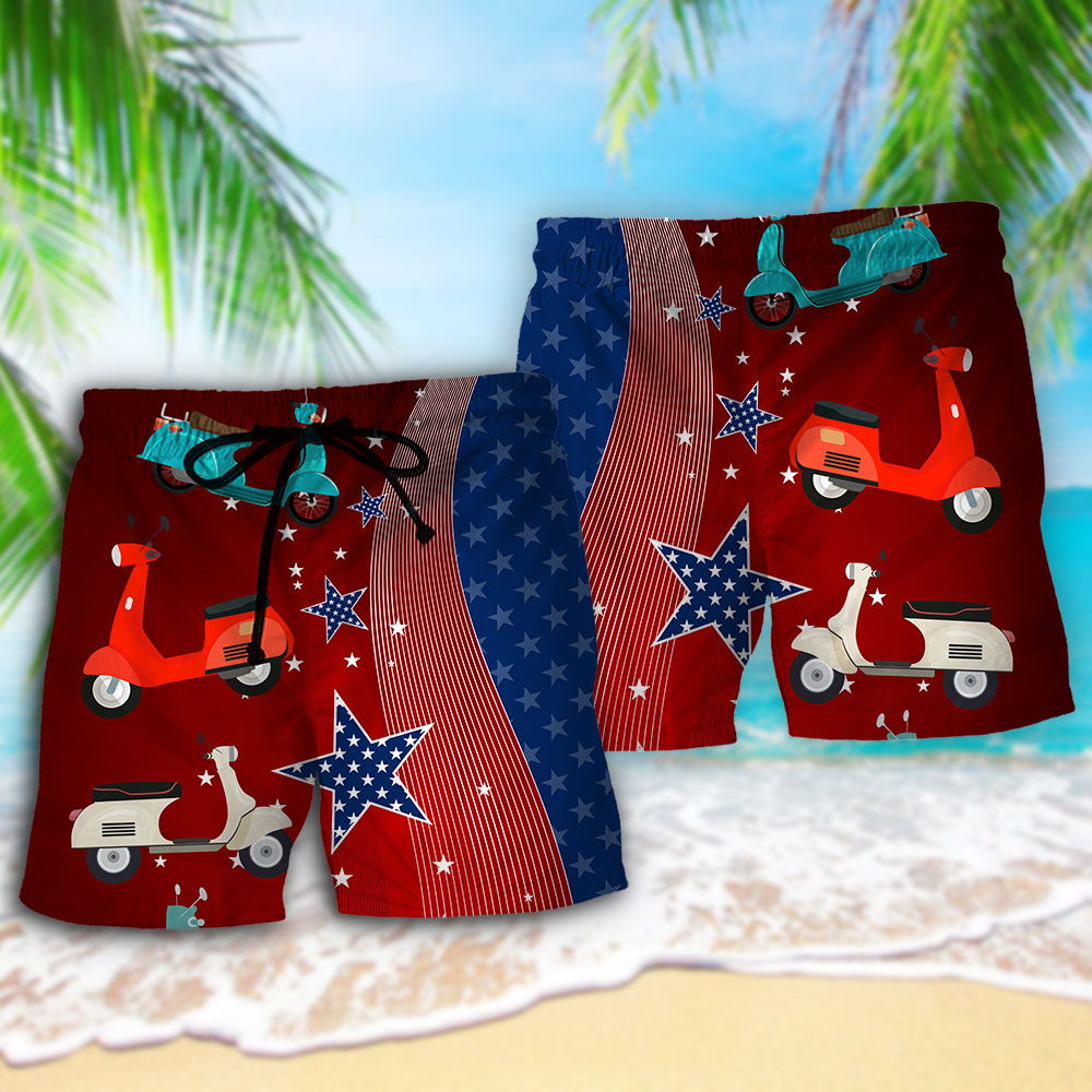 Scooter USA Star Independence Day - Beach Short - Owls Matrix LTD