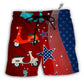 Beach Short / Adults / S Scooter USA Star Independence Day - Beach Short - Owls Matrix LTD
