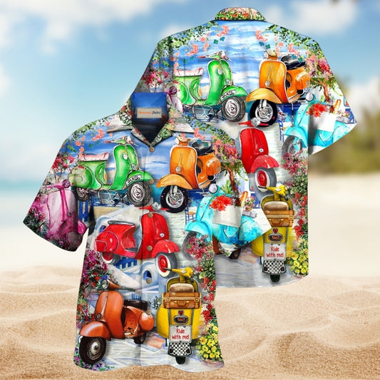 Scooters Chill With Your Scooters By Greece Beach Limited Edition – Hawaiian Shirt