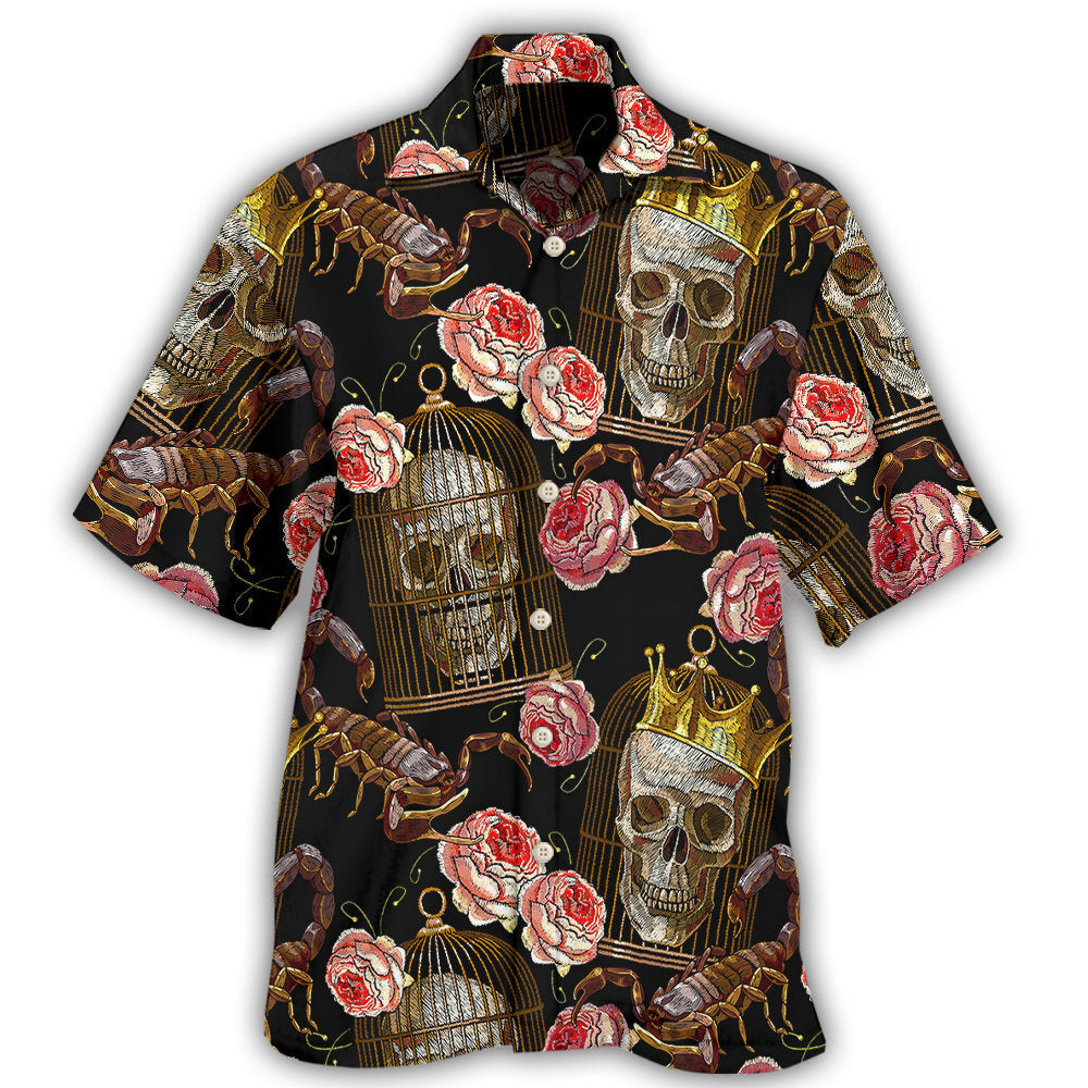 Scorpion And Skull Dark Art – Hawaiian Shirt
