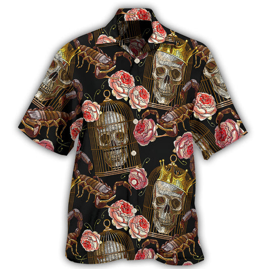Scorpion And Skull Dark Art – Hawaiian Shirt