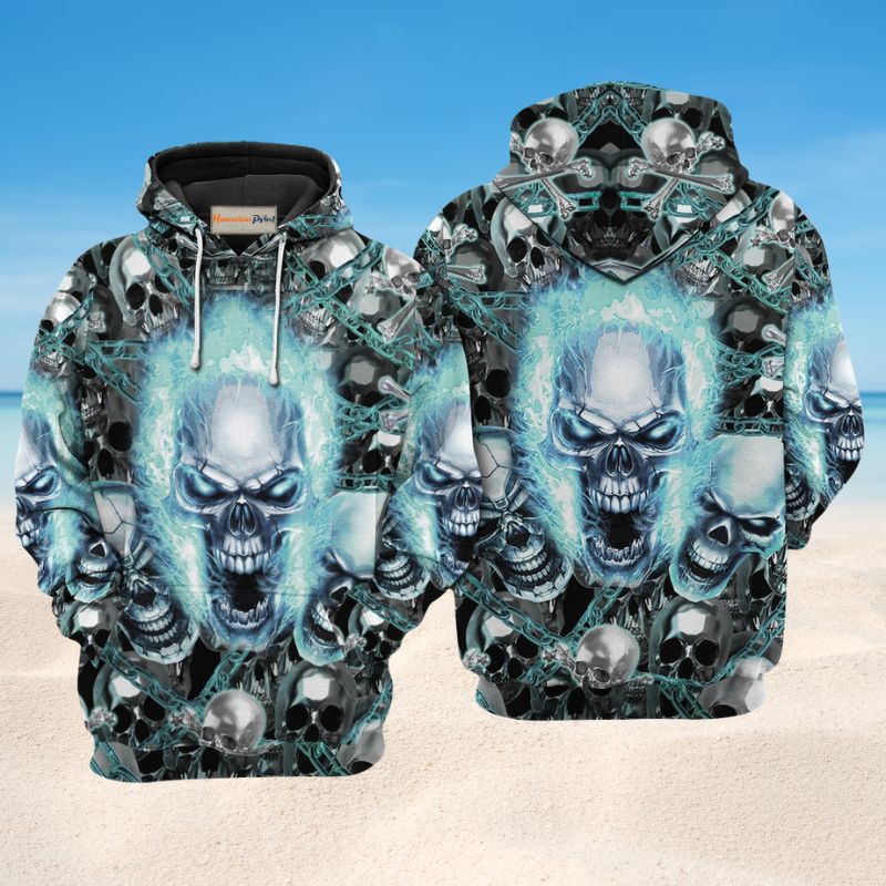 Screaming Skull Art – 3D Hoodie