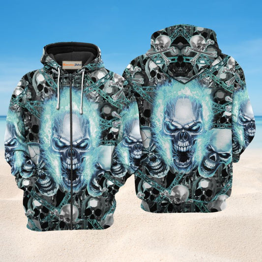 Screaming Skull Art – 3D Hoodie