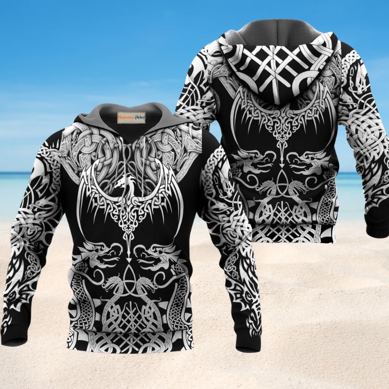 Classic Viking Warrior Art – 3D Hoodie