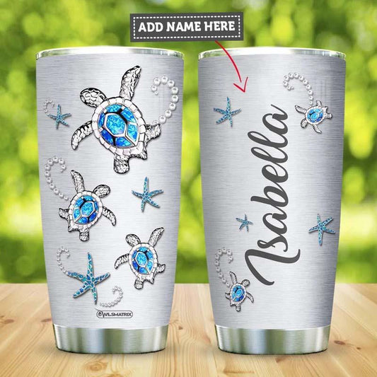 Turtle Blue Jewelry Personalized 20 Oz Tumbler