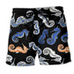 Seahorse Blue Orange Black Art – Beach Short