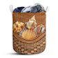 Seashells Rattan Teaxture - Laundry Basket - Owls Matrix LTD
