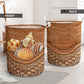 Seashells Rattan Teaxture - Laundry Basket - Owls Matrix LTD