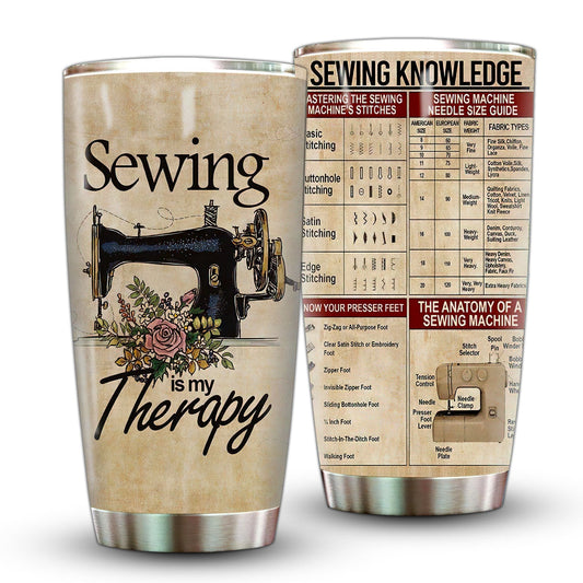 Sewing Is My Therapy 20 Oz Tumbler For Travel Gifts