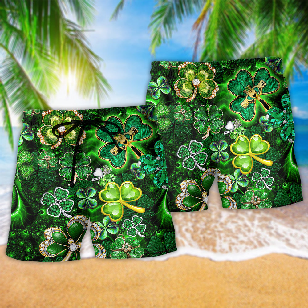 Shamrock Irish Leaf Green - Beach Short