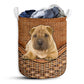 Shar Pei Dog Rattan Teaxture - Laundry Basket - Owls Matrix LTD