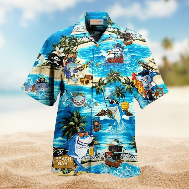 Shark Amazing Pirate Beach Bar Limited Edition – Hawaiian Shirt
