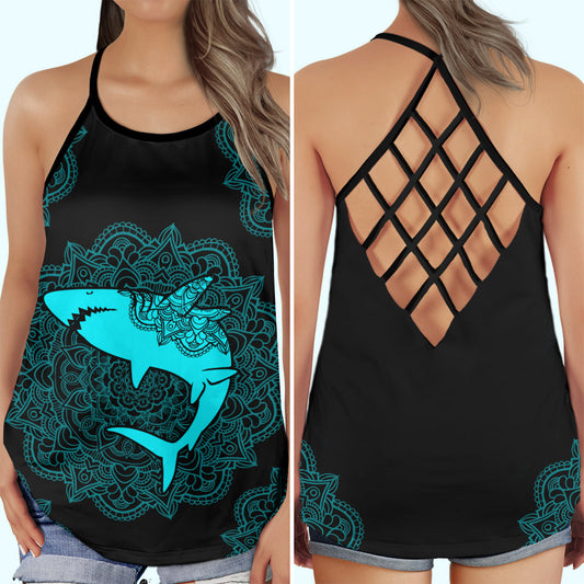 Shark Mandala Pattern – Hollow Tank Top