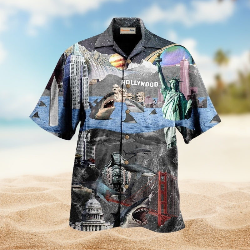 Shark And America Limited Edition – Hawaiian Shirt